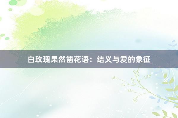 白玫瑰果然凿花语：结义与爱的象征